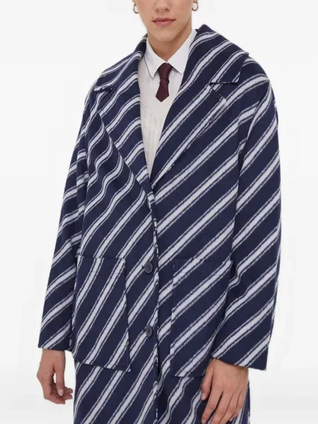 Płaszcz Benetton w paski niebieski