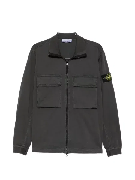 Geacă cămașă Stone Island cu strasuri gri