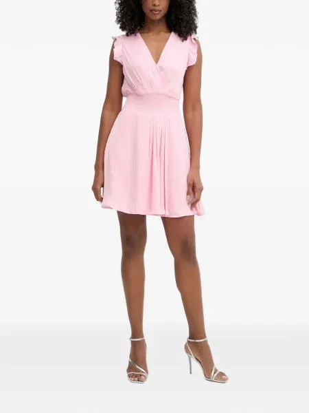 Rochie mini Morgan cu volane roz
