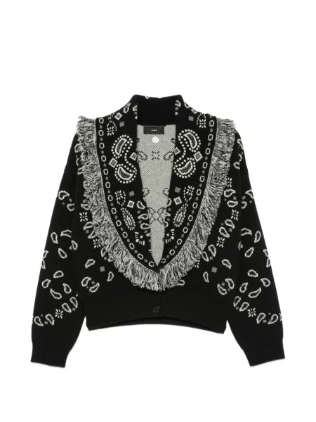 Paisley mintás jacquard kardigán Alanui rojtokkal fekete
