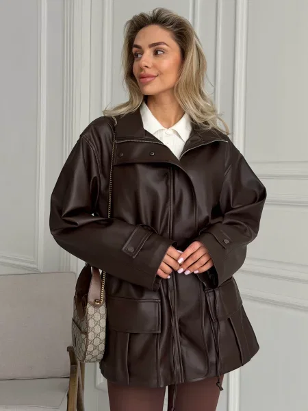 Тренч Jadone Fashion Kora_shoko коричневий