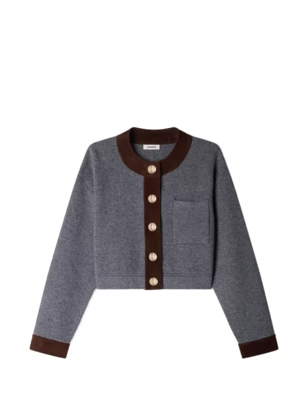 Decupat cardigan Sandro gri
