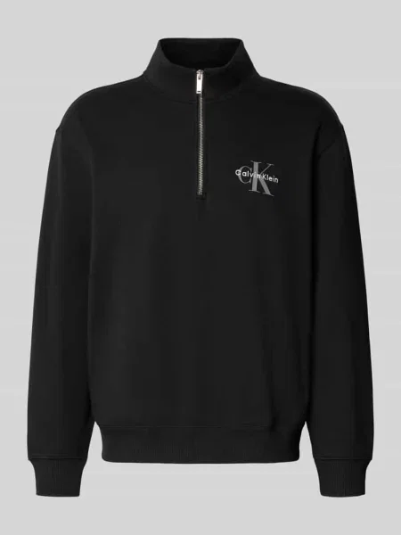 Bluza ze stójką Calvin Klein Jeans czarna