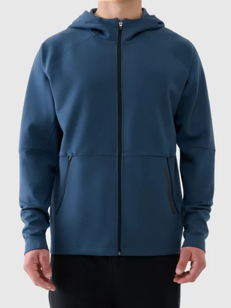 4F bluza z kapturem L niebieski
