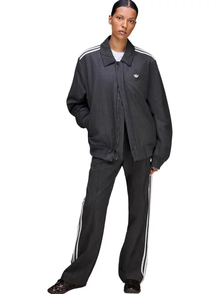 Adidas Originals x Wales Bonner spodnie z dodatkiem wełny Wool Pant proste medium waist szary