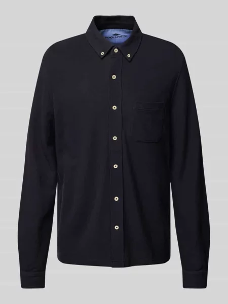Koszula casualowa z kołnierzykiem typu button down Fynch-hatton granatowa