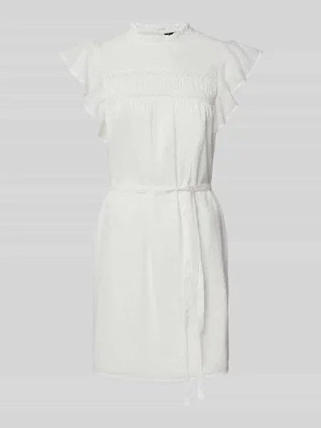 Sukienka casualowa o luźnym kroju z czystej bawełny model ‘TRINE’ Vero Moda biała