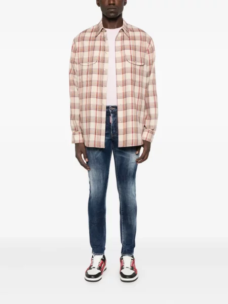 Blugi Dsquared2 zdrențuiți albastru