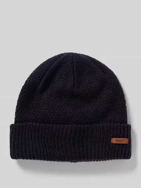 Czapka beanie z detalem z logo Barts niebieska