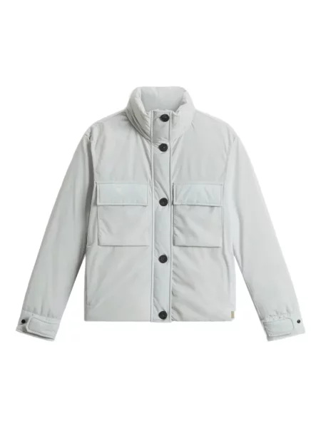 Geacă Woolrich cu glugă albastru