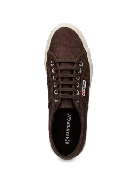 Tenisice Superga 2750 s vezicama s čipkom smeđa