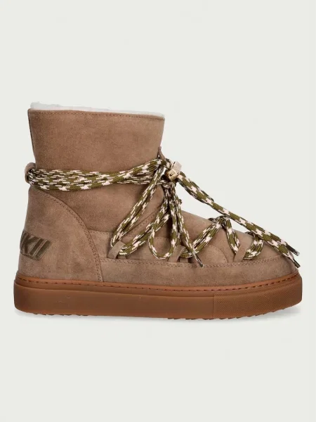 INUIKII Bocanci Suede Double Tie | piele întoarsă bej