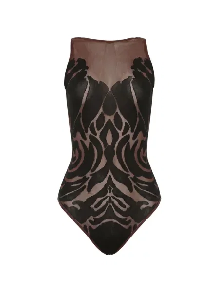 Body Wolford fără mâneci roz