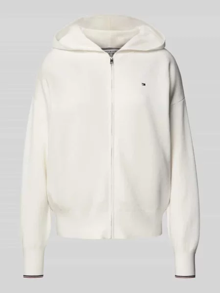 Kardigan o kroju regular fit z mieszanki bawełny Tommy Hilfiger beżowy