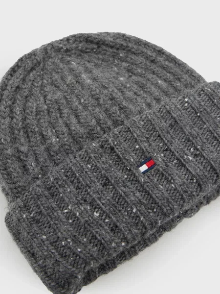 Шерстяная шапка Tommy Hilfiger серая