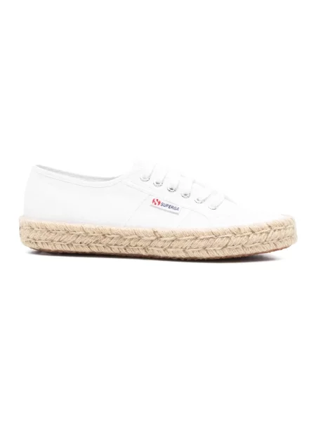 Półbuty Superga z kamieniami białe