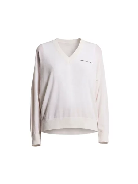 Sweter Peserico z długim rękawem biały