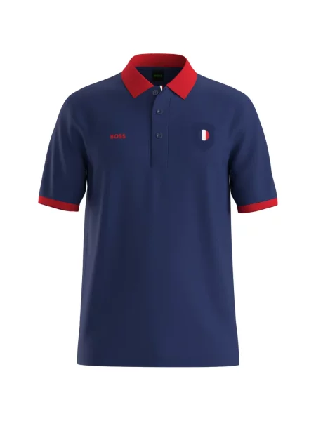 Tricou polo Boss albastru