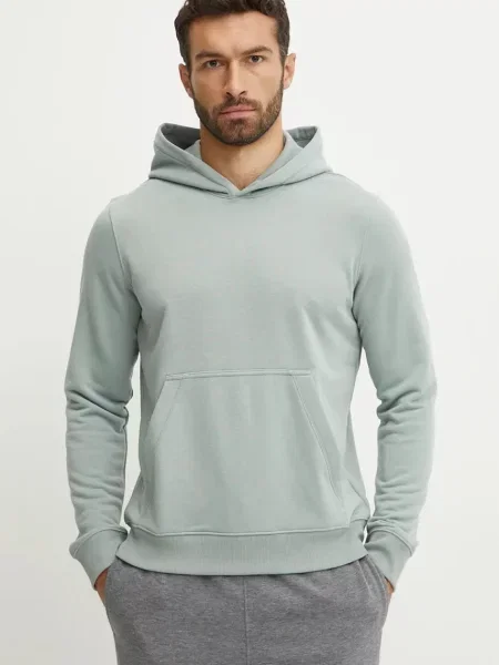 Суичър с качулка Calvin Klein Performance с качулка сиво