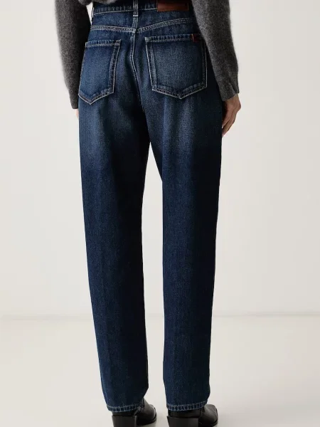 Weekend Max Mara jeansy relaxed fit WKDCEDRO granatowe