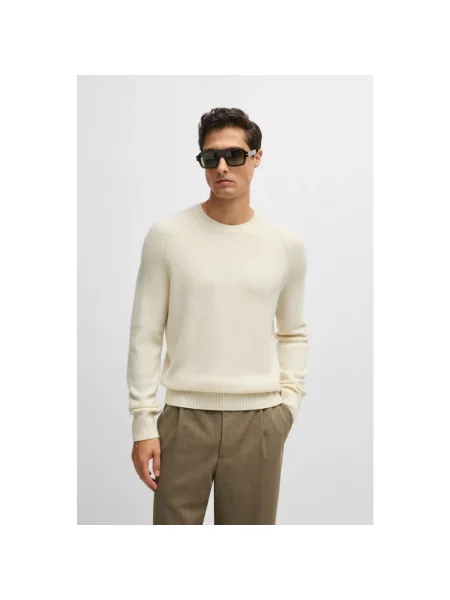 Sweter Boss z kaszmiru biały