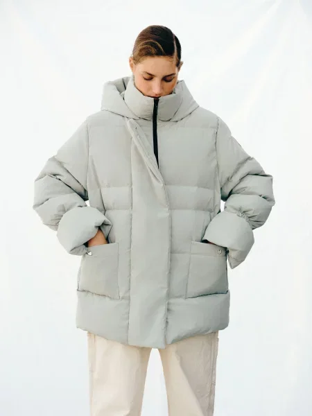 MARCHI Пуховик Сіро-зелений зелений
