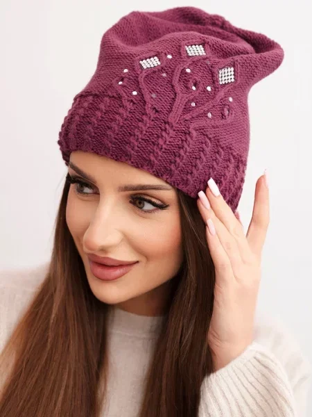 Căciulă Kesi cu pompoane violet