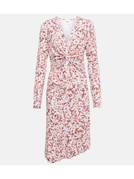 Rochie midi Marant Etoile cu imagine din jerseu până la genunchi