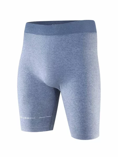 Spodenki do spania z dodatkiem lnu Brubeck COMFORT NIGHT niebieskie