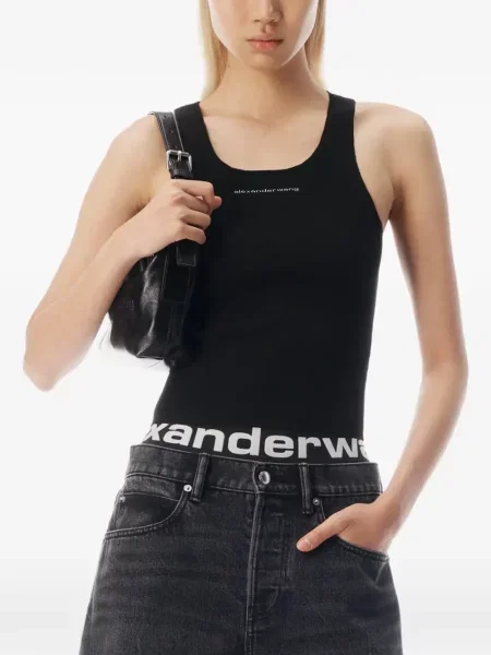 Pantaloni scurți Alexander Wang cu autograf gri
