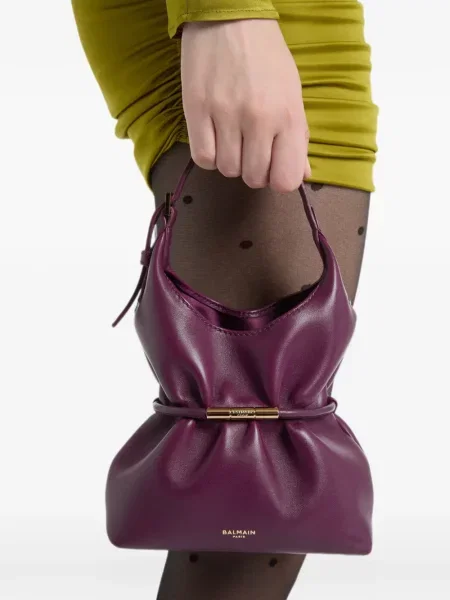 Geantă Balmain din piele violet