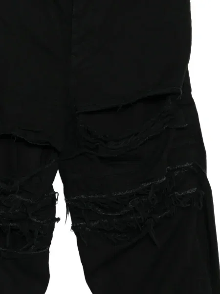 Дънки Julius с протрити краища черно