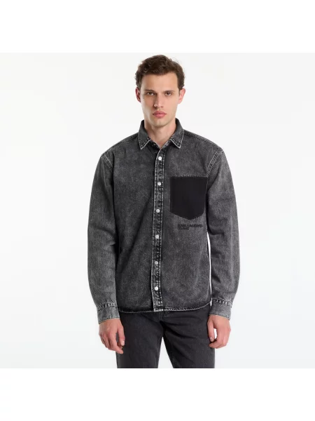 Риза Karl Lagerfeld Jeans Denim Shirt Washed Black Od Black L черно