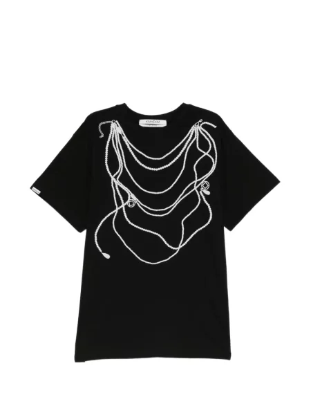 Tricou Kimhēkim cu perle negru