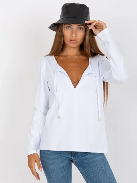 Bluză Fashionhunters alb