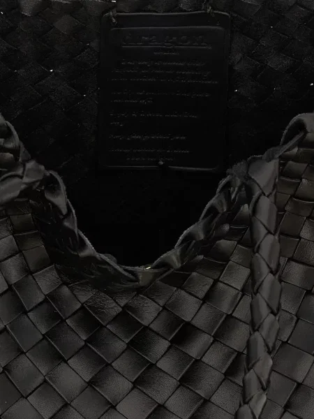 Geantă shopper Dragon Diffusion din piele negru