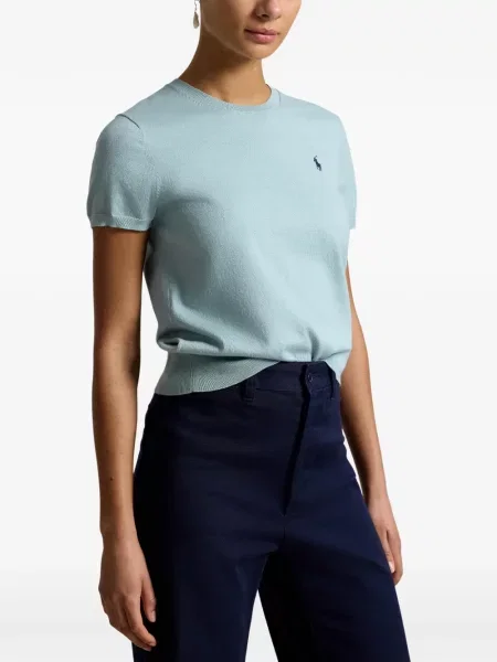 Велурени бягане с яка чорапи Polo Ralph Lauren синьо