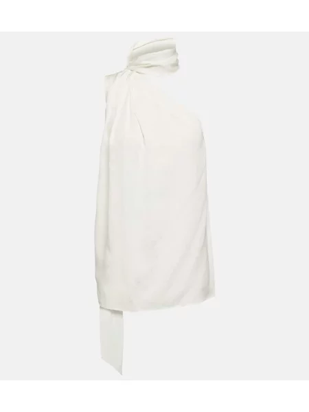 Top Stella Mccartney cu un umăr gol alb