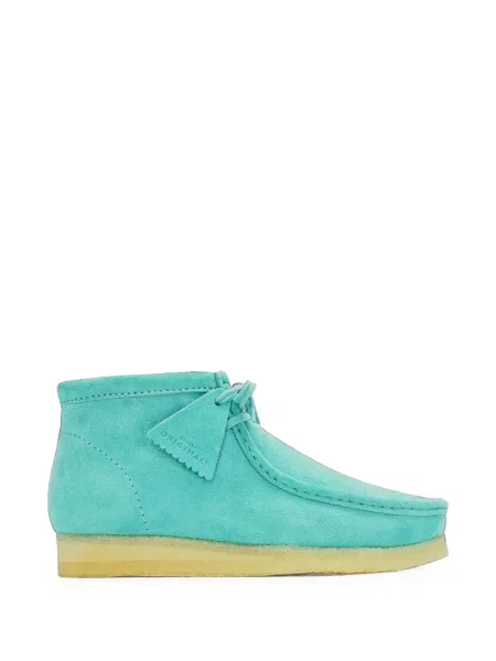 Botine Clarks Originals din piele de căprioară verde