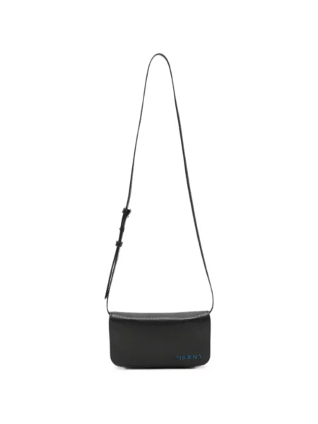 Geantă crossbody Marni din piele cu autograf negru