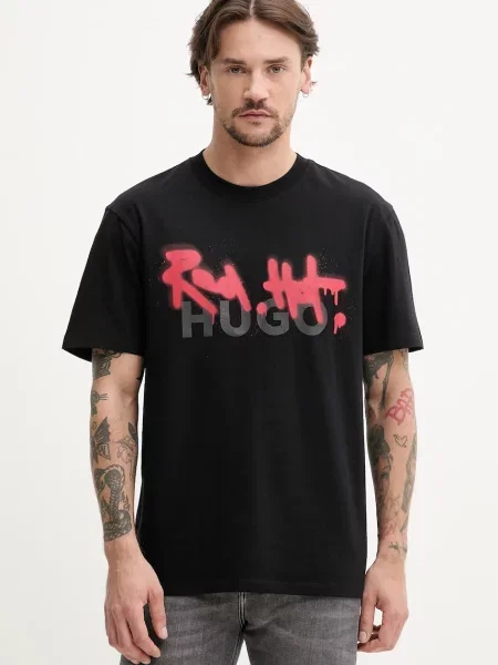 HUGO tricou din negru