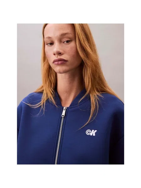 Geacă de blugi Calvin Klein Jeans albastru