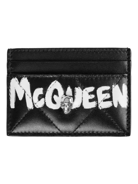 Portfel Alexander Mcqueen skórzany czarny