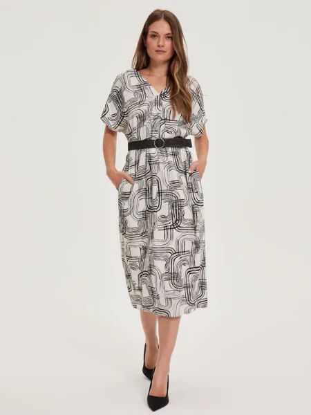 Rochie Marisse de in de costum alb