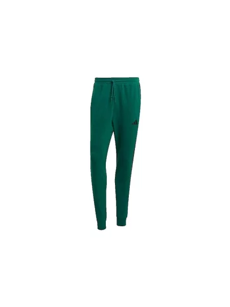 Pantaloni de jogging Adidas cu dungi din material terry verde