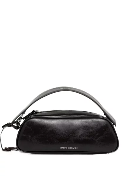Torebka crossbody Armani Exchange z nadrukiem brązowa