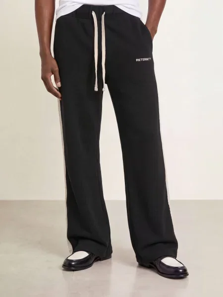 Reternity Kordové Kalhoty Studio Regular Fit S Galonovými Pruhy / krémová černá