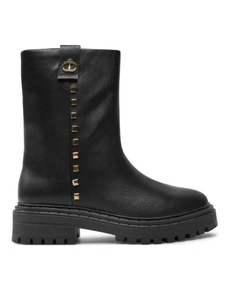 TWINSET Боти Biker черен