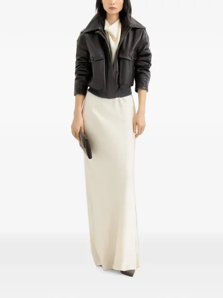Rochie Brunello Cucinelli din satin cu gât halter