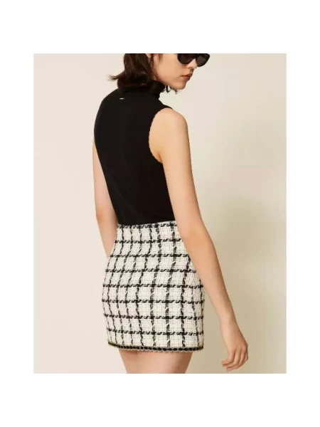 Top Twinset bez rękawów czarny